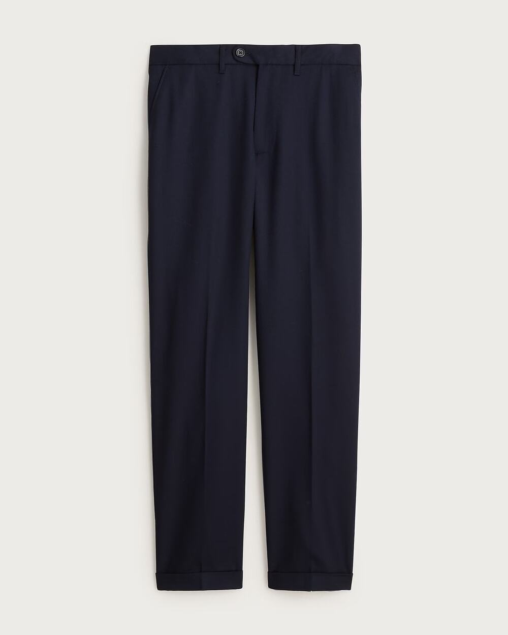J.Crew Men's Classic Creased Wool Trouser Pant Navy Blue Size 36x30 NWT